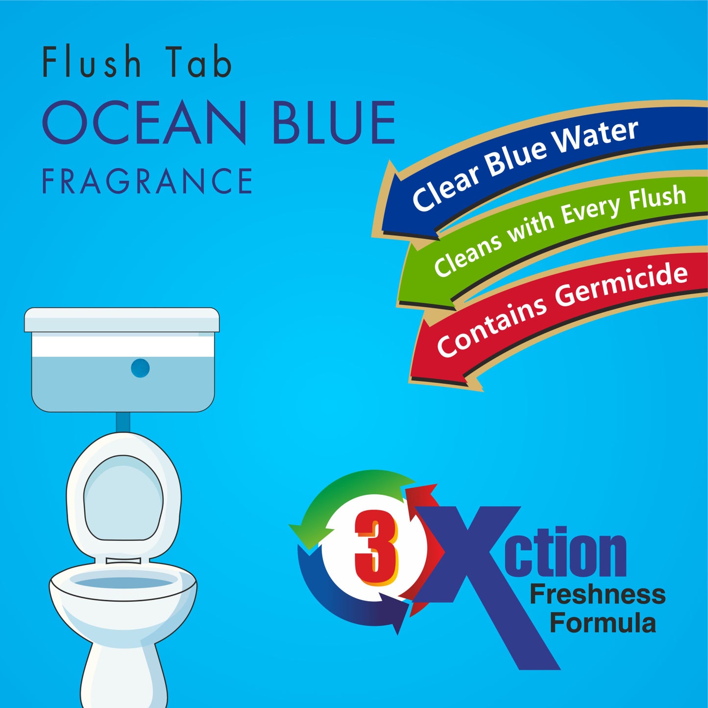 Toilet Cleaner Flush Tab Ocean Blue 100 Gram - LootFaat