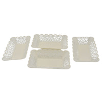 Rectangle Plastic Dinner Plate Snacks  Breakfast Restaurant Serving Trays Home School Coffee Hotel Kitchen Office (8 Pcs Set) - LootFaat