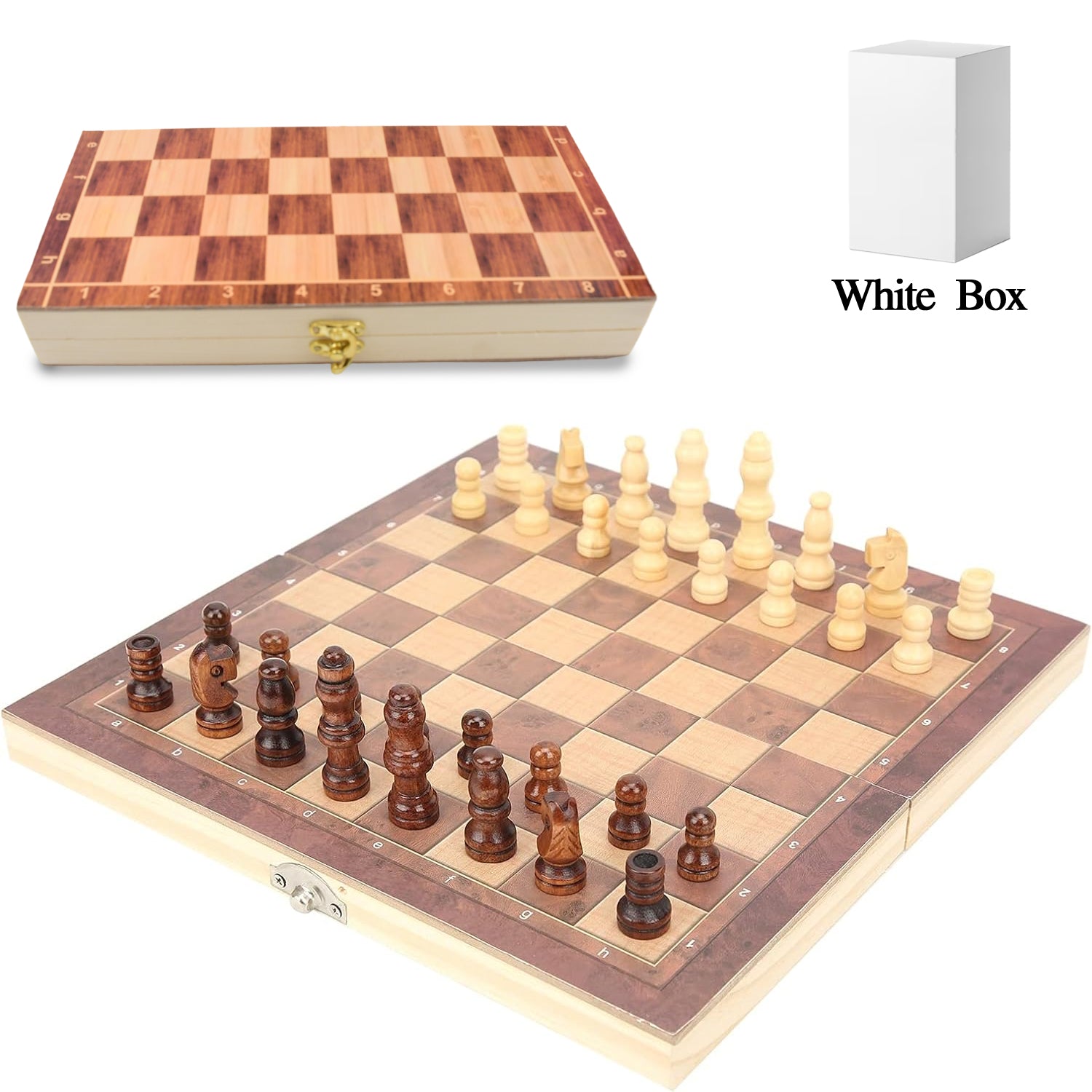 Foldable Wooden Chess Board Set (30  30 Cm  1 Set) - LootFaat