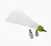 Cake Decorating Nozzle With Piping Bag Stainless Steel Piping Cream Frosting Nozzles - LootFaat