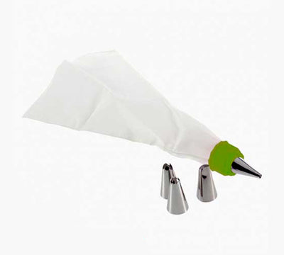 Cake Decorating Nozzle With Piping Bag Stainless Steel Piping Cream Frosting Nozzles - second image