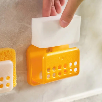 Self Adhesive Sponge Holder No-drilling Soap Holder For Shower Bathroom Kitchen Sponge Holder - Kitchen Sink Organizer - Sink Caddy - Soap Holder - Spoon Rest - Multipurpose Use - second image
