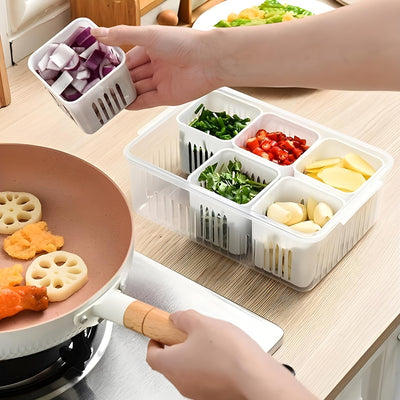 Fridge Storage Boxes Freezer Storage Containers Container For Kitchen Storage Set Storage In Kitchen Vegetable Storage Draining Crisper Refrigerator Food Box (1 Pc) - second image
