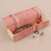 Multi-purpose Handcrafted Bamboo Mat Style Pen Pencil  Makeup Box (1 Pc)