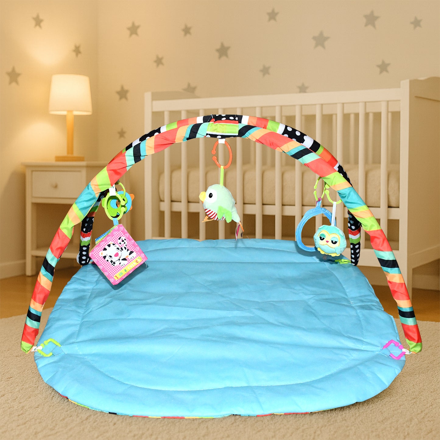 Baby Play Gym & Sleeping Mat with Mosquito Net & Hanging Toys