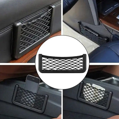 Car Storage Organize Car String Bag Car Seat Side Storage Net Bag Mesh Pocket Organizer Stick-on For Purse Bag Phone - second image
