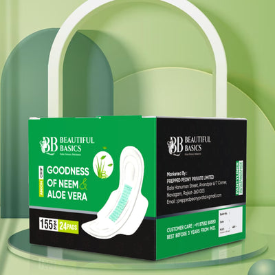 Neem & Aloe Vera Sanitary Pads - Ultra Thin, Leakage Protection (24 Pads) - second image