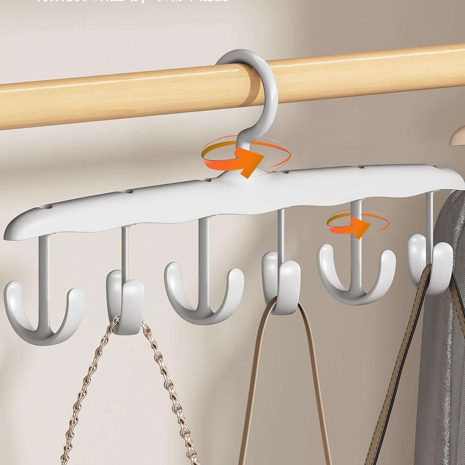 Tank Top Hanger 12-hook Space Saving Hanger Capacity Rotatable Wood Space Saving Hanger Closet Organizers And Storage For Dorm  Apartment For Tank Top - LootFaat