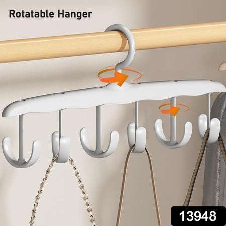 Tank Top Hanger 12-hook Space Saving Hanger Capacity Rotatable Wood Space Saving Hanger Closet Organizers And Storage For Dorm  Apartment For Tank Top - LootFaat