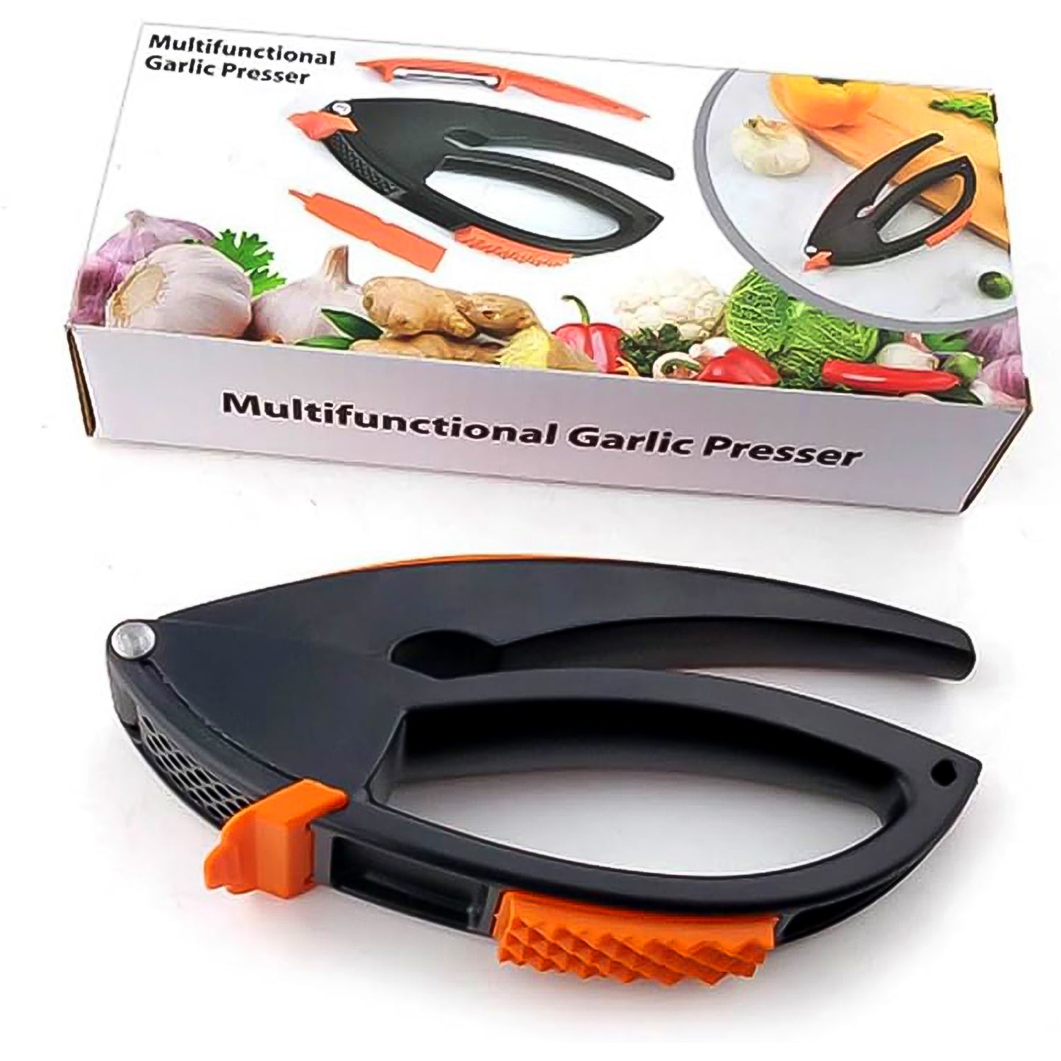 Multifunctional Garlic Press Garlic Mincing  Crushing Tool (1 Pc) - LootFaat