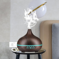 Aromatherapy Humidifier With 7 Colourful Led Light Change (500 Ml Capacity  With Remote) - LootFaat