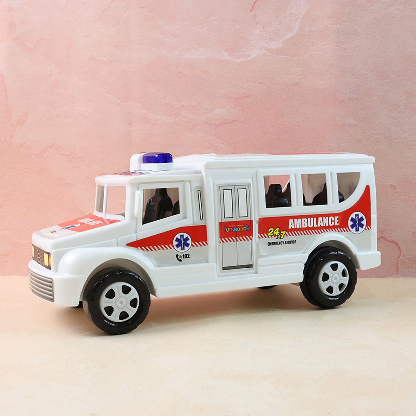 Premium Funwoods Friction Powered Ambulance Toys - Premium Quality - Best Quality & Value