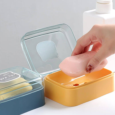 Plastic Soap Dish Portable Plastic Self Draining Soap Holder (1 Pc  Mix Color) - second image