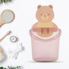 Multipurpose Wall Mount Toothbrush Holder Plastic Stand For Toothpaste Comb Brush Cream Lotion Kids Bathroom Cup Drain Waterproof Self-adhesive Teddy Bear