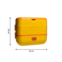 2layer Electric Lunch Box For Office Portable Lunch Warmer With Removable 4 Stainless Steel Container. - LootFaat