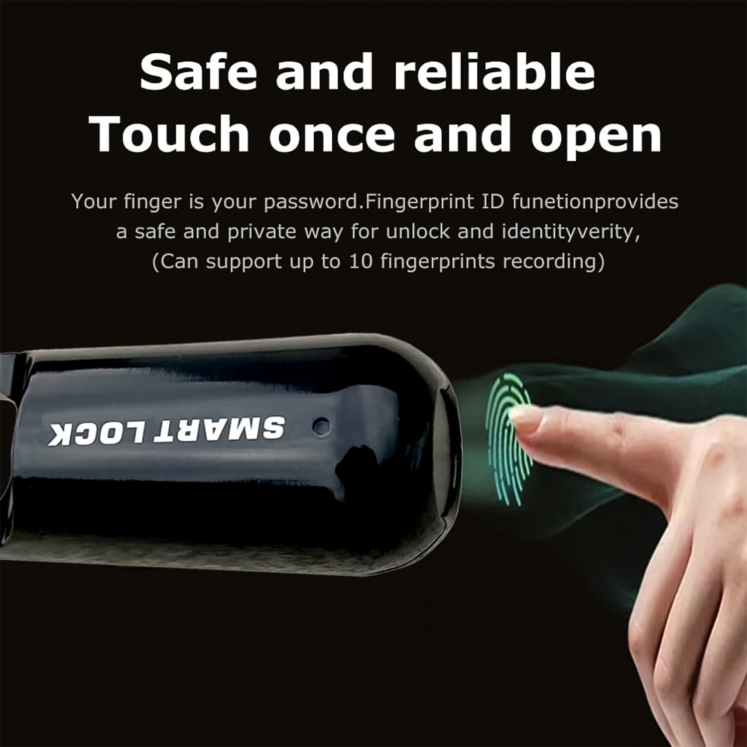 Small Usb Rechargeable Smart Fingerprint Padlock For Locker - LootFaat