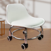 Rolling Stool with Wheels - Low Round Pedicure Stool
