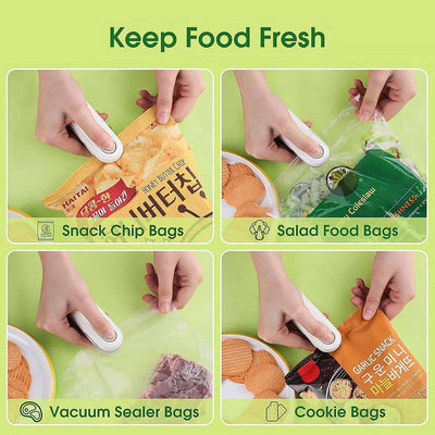 Mini Bag Sealer 2 In 1 Seal  Cutter Heat Sealers Type-c Usb Charging Portable Bag Reseller Handle Food Sealer Sealing Machine For Food Storage Plastic Bags Snacks Keep Food Fresh - second image