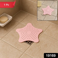 Baby Pink Silicone Star Shaped Sink Filter Bathroom Hair Catcher Drain Strainers For Basin