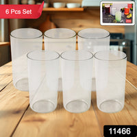 Apex Clear Plastic Tumbler  Glass Set  6-piece Unbreakable