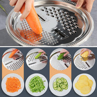 3-in-1 Stainless Steel Mixing Straining  Grater Bowl Set
