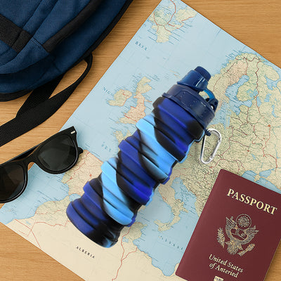 Silicone Foldable Water Bottle (1 Pc  24 Cm Foldable  500 Ml) - second image