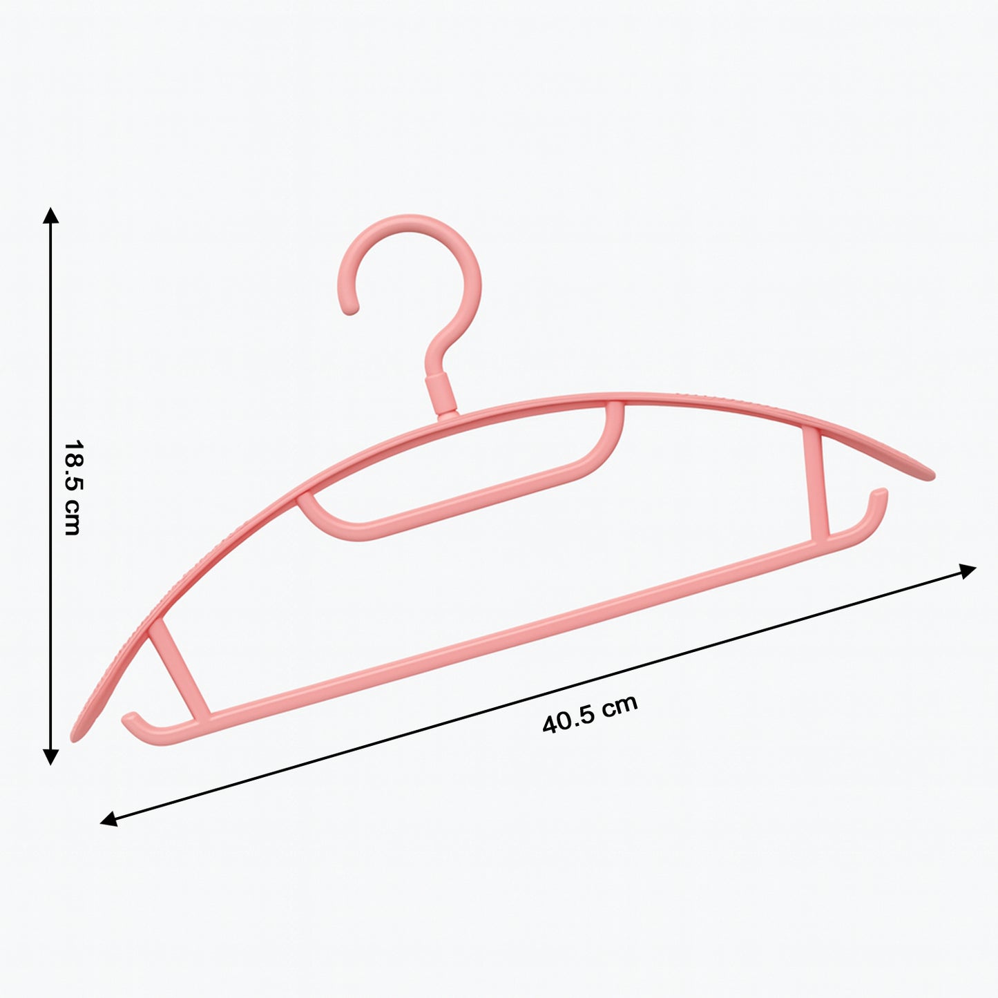 Ganesh Set Of 6 Durable Plastic Cloth Hangers