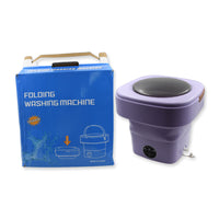 Foldable Mini Washing Machine with Drain Basket - Portable Washer for Travel, Camping, Baby Clothes