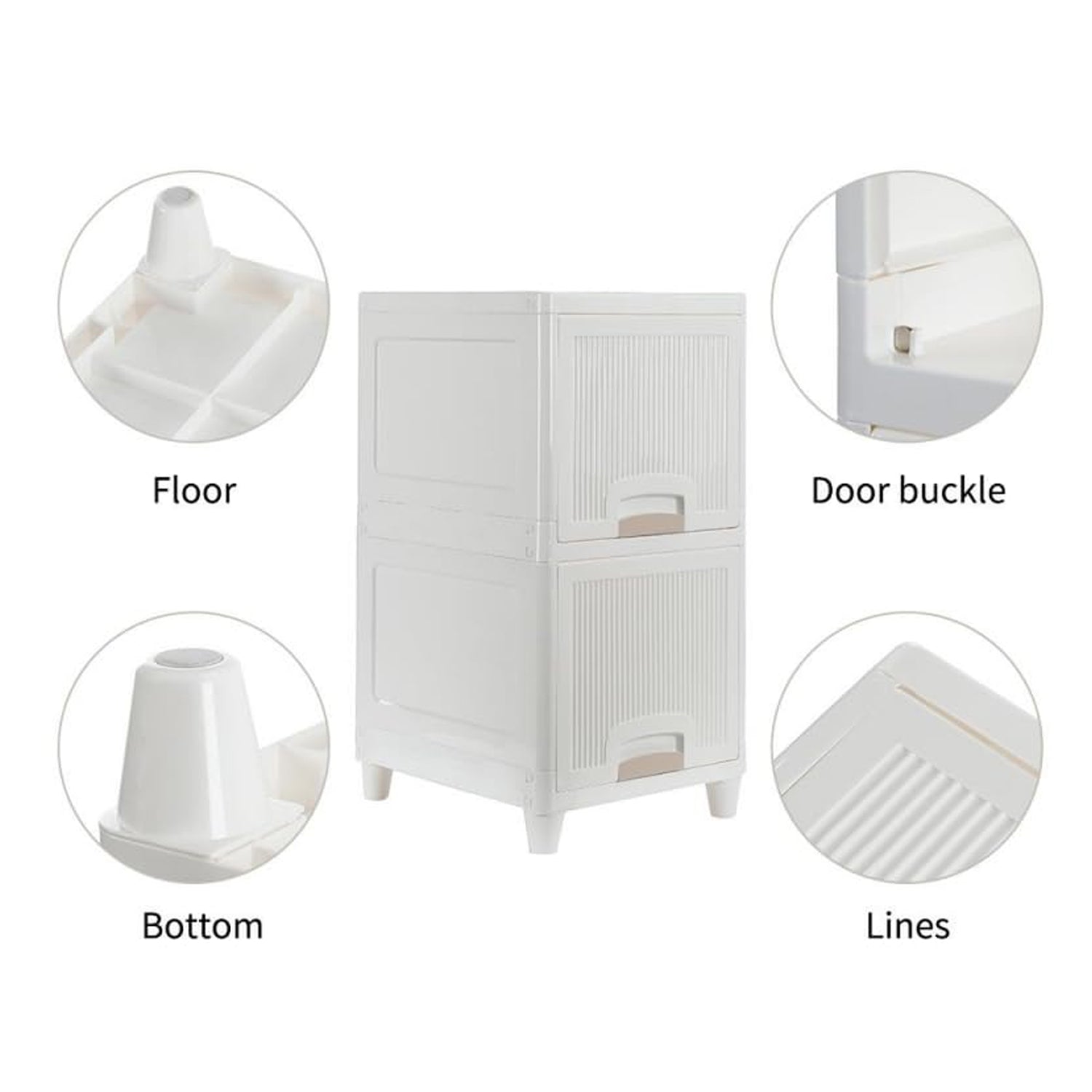 Multipurpose Storage Cabinet Storage Solutions Plastic Drawers  Multi Layer Wardrobe Storage Drawers  Foldable Multipurpose Drawer Units For Kitchen Bathroom Bedroom Cloth (2 Layer) - LootFaat