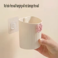 Premium Wall-mounted Toothbrush Holder With Butterfly Design (1 Pc)