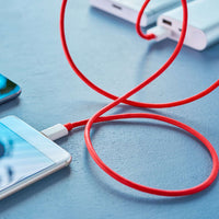 Unique Type C Dash Charging Usb Data Cable  Fast Charging Cable  Data Transfer Cable For C Type Mobile Use 1 Meter ( Red ) - LootFaat