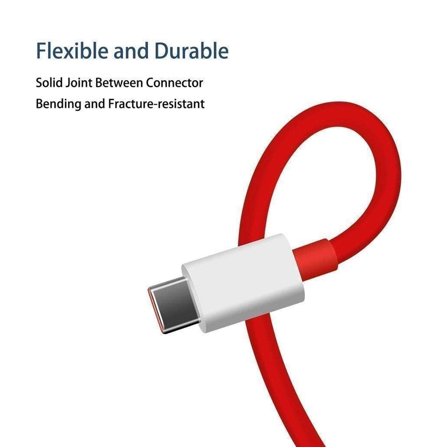 Unique Type C Dash Charging Usb Data Cable  Fast Charging Cable  Data Transfer Cable For C Type Mobile Use 1 Meter ( Red ) - LootFaat