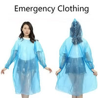 1425 Plastic Pocket Sized Raincoat Reusable Free Size Raincoat