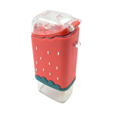 12555 Portable Cute Water Bottle For Kids Unique Ice Cream Shape Water Cup Popsicle Shaped Plastic Kettle With Straw Adjustable Shoulder Strap Bpa Free Leakproof (300 Ml) - second image