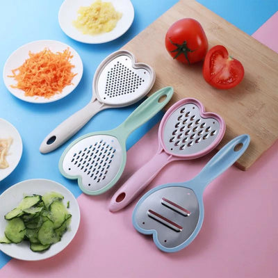 2965 Heart Grater Set And Heart Grater Slicer Used Widely For Grating And Slicing Of Fruits Vegetables Cheese Etc. Including All Kitchen Purposes. - second image