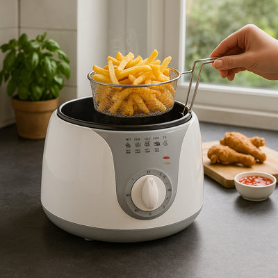 Orbit 1200W Electric Deep Fryer with Adjustable Temperature