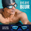 Mirrored Swimming Goggles - Anti-Fog UV Protection with Earplugs