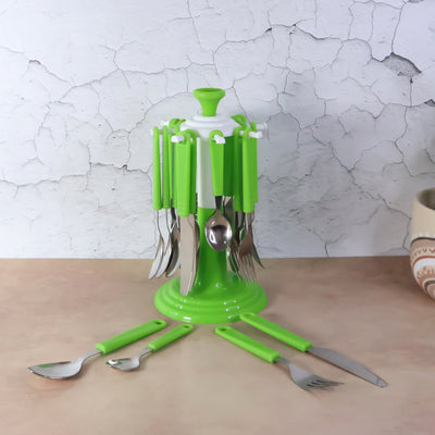 Stainless Steel Cutlery Set With Stand - (24 Pc) - second image