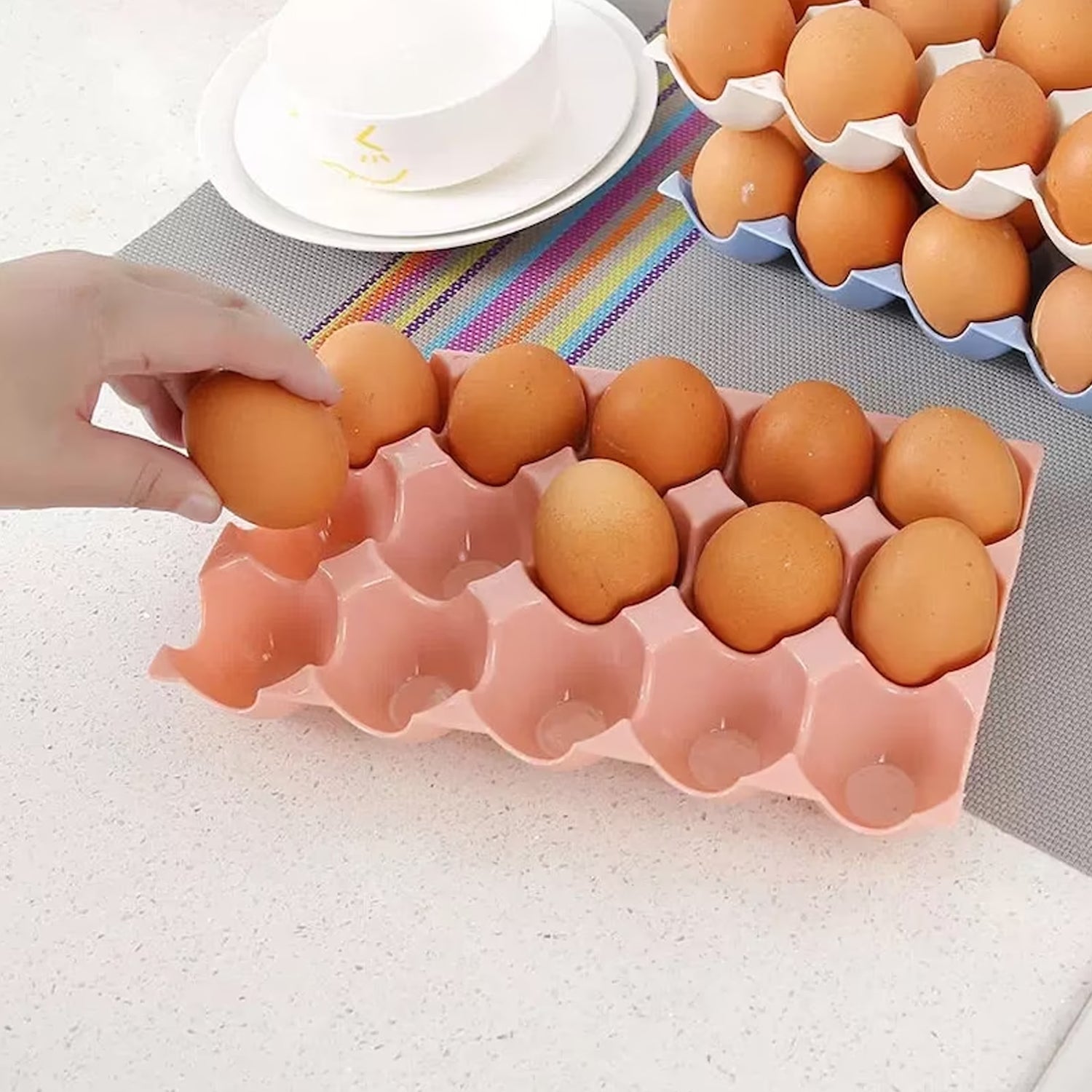 Egg Trays For Storage With 15 Eggs Holder - LootFaat