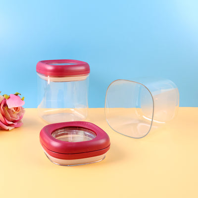 Transparent Twist Lock Kitchen Storage Container Set (Approx 800ml  2pc) - second image