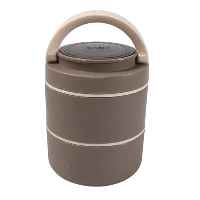 Ganesh Smart Stack 2 Layer Protable Lunch Box Stainless Steel Airtight Leak-proof Lunch Box For Office School Picnic - Color May Vary - second image