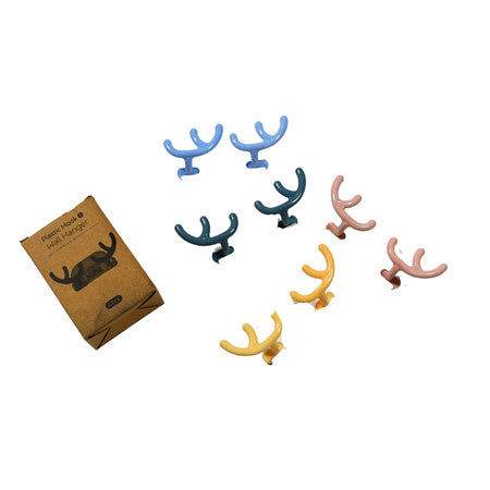 Plastic Wall Hanger Hook Wall Adhesive Hook Premium Quality Wall Hook (Pack Of 4pc) - LootFaat