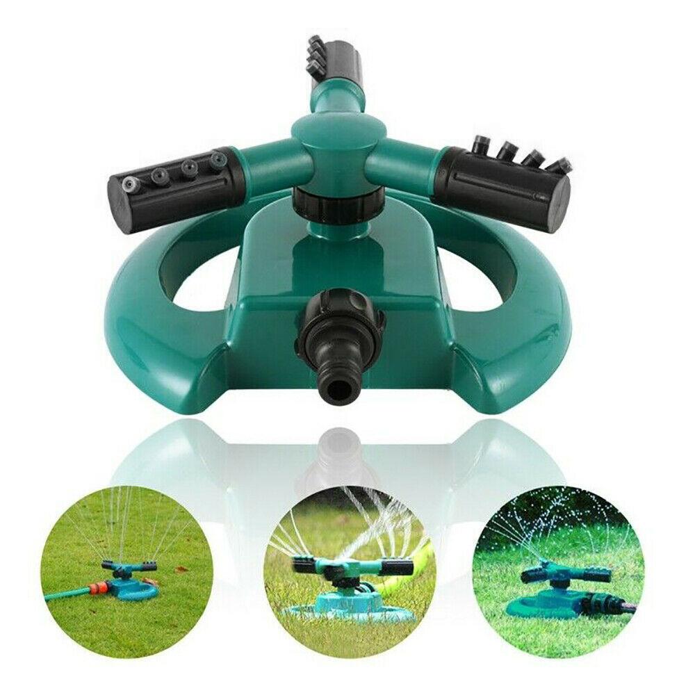 3 Arm 360 Sector Rotating Water Sprinkler Garden Pipe Hose Irrigation Yard - LootFaat