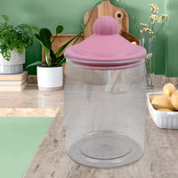 Transparent Kitchen Plastic Container Jar Set (2 Pcs Set  1100 Ml Approx)