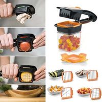 5 In 1 Nicer Dicer Used For Cutting And Shredding Of Various Types Of Food Stuff In All Kitchen Purposes. - LootFaat