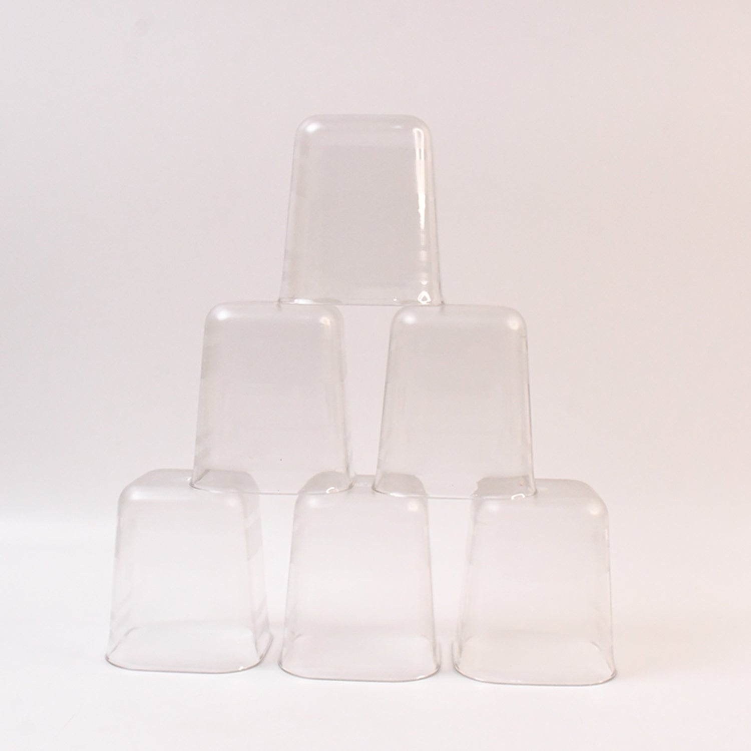 6pc Transparent Diamond Medium Serving Glass Set Glass Set For Water Juice Etc - LootFaat