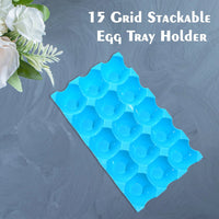15 Cavity Plastic Egg Tray Egg Trays For Storage With 15 Eggs Holder (4 Pc Set) - LootFaat