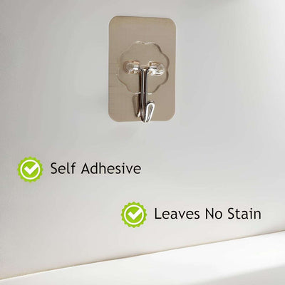 Plastic Adhesive Sticky Waterproof And Oil Proof Wall Hook (5.53.5 Cm)