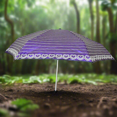 3-fold  5 Floor Sun Protective Solid Foldable Umbrella (1 Pc) - second image