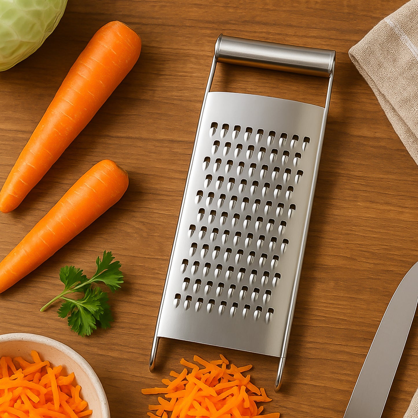 Ritu Premium Stainless Steel Handheld Grater  Slicer (1 Pc)